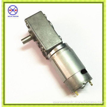 240 rpm on load speed and max 5 kg.cm 12V micro right angle worm gear motor